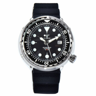 30ATM Diver 46.5mm Tandorio Japan NH35A Lume Sapphire Glass Automatic Mens Watch