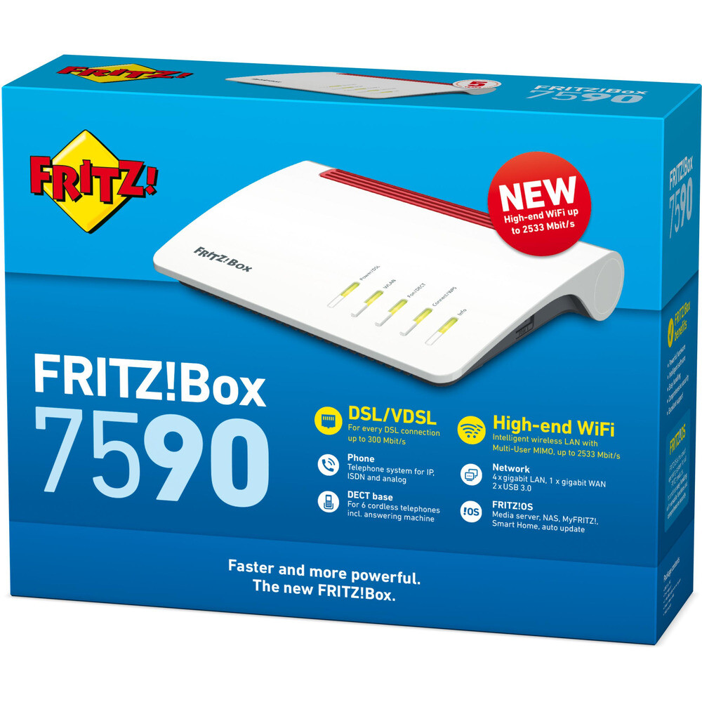 Modem AVM Fritz Box 7590 Fibra VDSL2 TIM EDITION WIFI 6 DSL VDSL WLAN