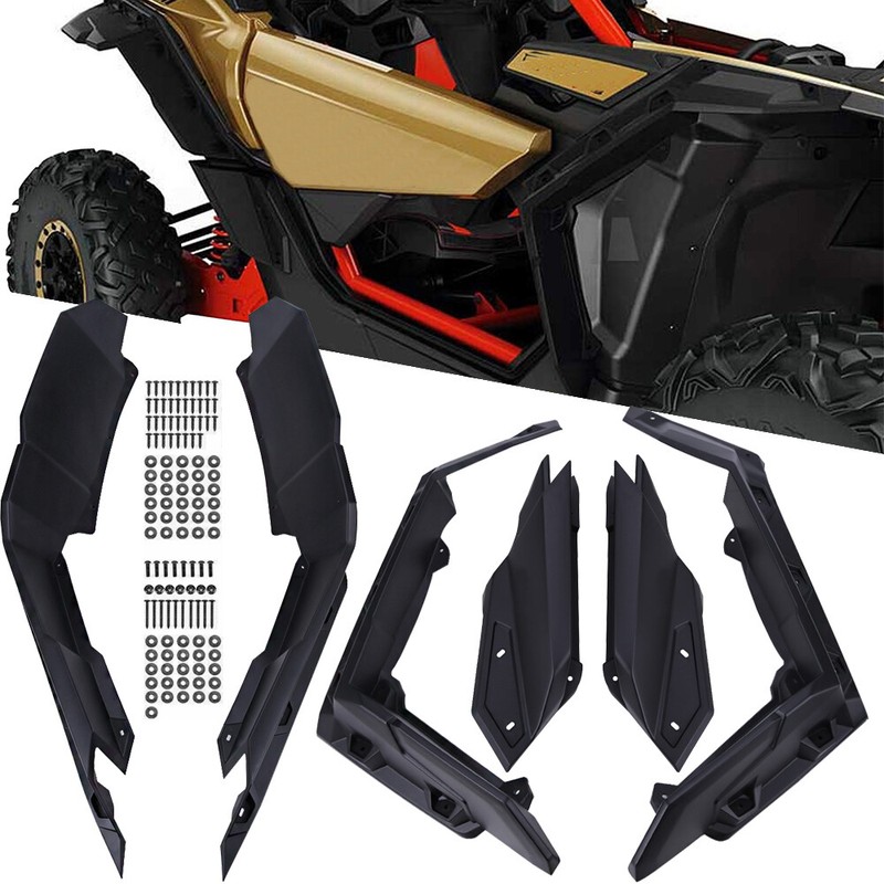 Front & Rear Extended Fender Flares For Can Am Maverick X3 R 20172021