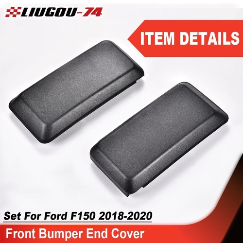Front Bumper Guards Inserts Pads End Caps Cover Trim Fit For 2018-2020 Ford F150