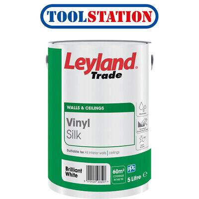 Leyland Trade Vinyl Silk Emulsion Paint 5L Brilliant White