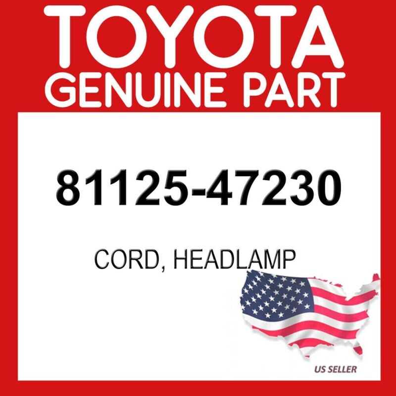Toyota Genuine 81125-47230 Cord, Headlamp Oem