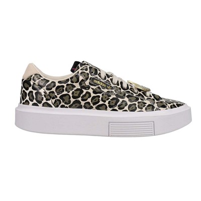 Adidas Sleek Super Cheetah Platform Женские черные, серые кроссовки Повседневная обувь FY