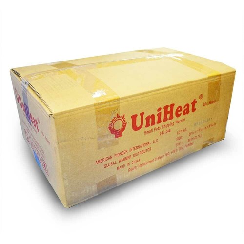 Full Case (240 Units) - Uniheat Heat Pack Shipping Warmer (40+ Hours) - Uniheat