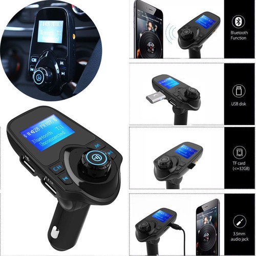 Bluetooth Wireless FM Transmitter Car Kit Radio Adapter 2 US