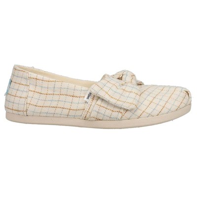 

TOMS Alpargata Женские бежевые туфли-комбинезоны с галстуком-бабочкой в стиле кэжуал 10017800T, Бежевый, TOMS Alpargata Bow Tie Slip On