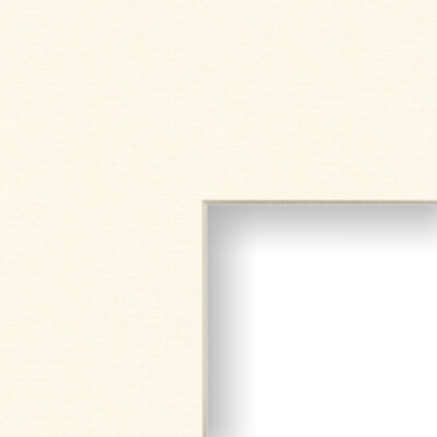 Craig Frames Cream Linen Mat With a Bevel Cut Opening For a Picture Frame