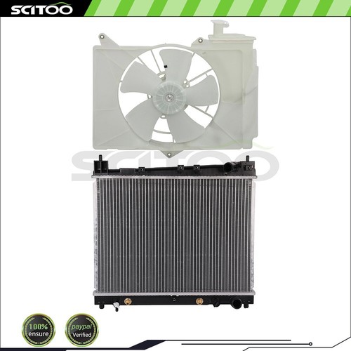 Car Radiator and Cooling Fan Kit For 2000-2005 Toyota Echo 2004-2006 Scion xA xB