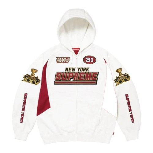 supreme small box logo zip up hoodie hooded sweatshirt navy XL