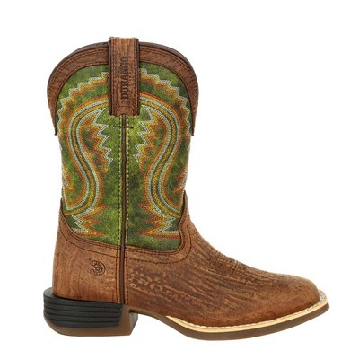 Durango Lil Durango Rebel Pro Briar Green Square Toe Cowboy Youth Boys Green C