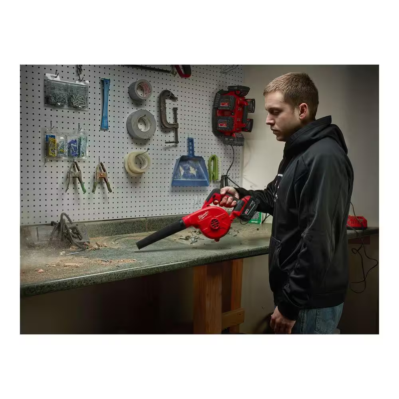 MILWAUKEE M18 18-Volt Lithium-Ion Cordless Compact Leaf Blower Clean TOOL-ONLY