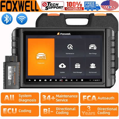 FOXWELL NT1009 OBD2 Scanner Bluetooth Car ABS SRS SAS OIL EPB TPMS Reset Scan