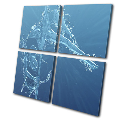 Erotic Woman Pole Dancer Water Erotic MULTI TOILE murale ART Photo Print