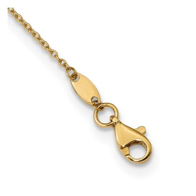 Pre-owned Superdealsforeverything Real 14kt Two-tone Satin Triangle Necklace; 17 Inch