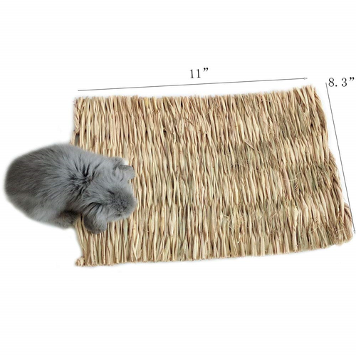 Grass Mat,Woven Bed Mat for Small Animal,Bunny Bedding Nest Chew Toy Bed Play of