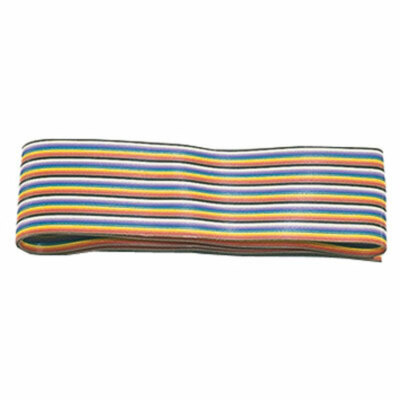 Cable Ribbon 10 Conductor Rainbow 28AWG 100 Feet Flat