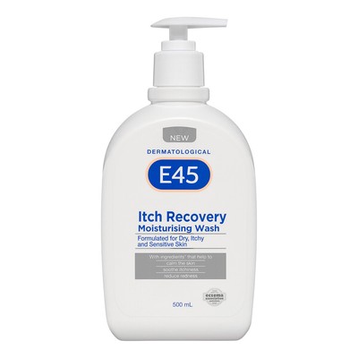 E45 Itch Recovery Moisturising/Soothing Wash 500ml f/ Dry/Itchy/Sensitive Skin