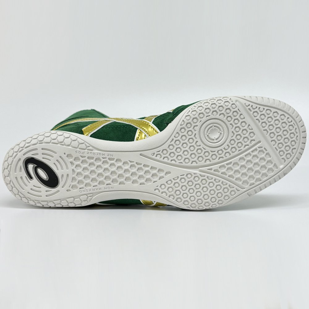 Pre-owned Asics Wrestling Shoes Ex-eo / Green/gold/shoelace White Twr900 Successor Japan