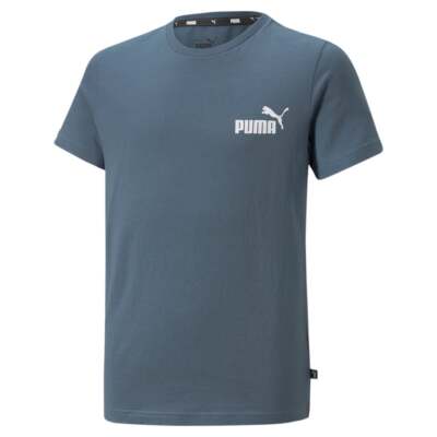 Puma Ess Small Logo Футболка с круглым вырезом и коротким рукавом Мужские синие повседневные топы 5869611