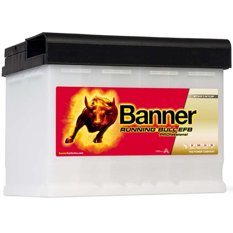 Banner 56511 Running Bull Efb Pro Batterie 65ah 12v Start Stop Ersetzt 60ah