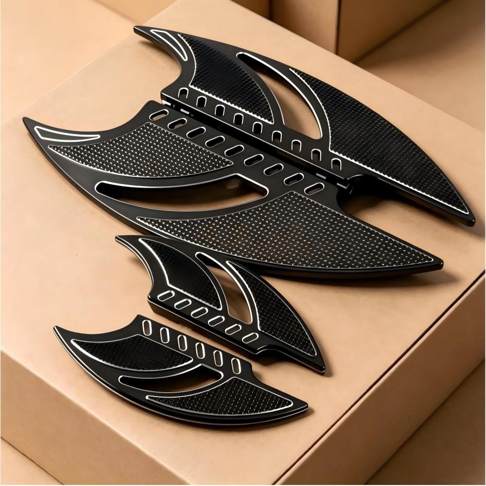 Motorcycle Front Driver Foot Rear Boards Floorboards CNC For Harley Deluxe