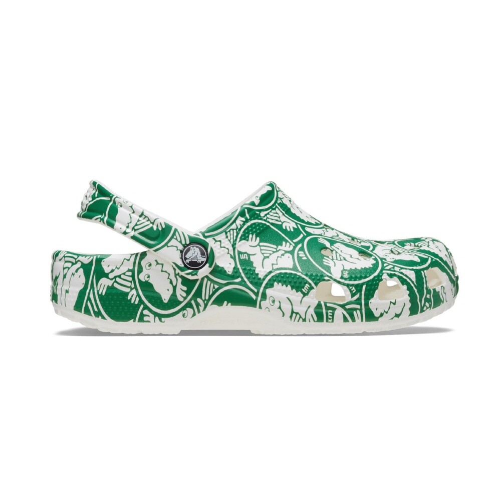 New CROCS Mens CLASSIC DUKE PRINT CLOG 210003-3WH GREEN US M