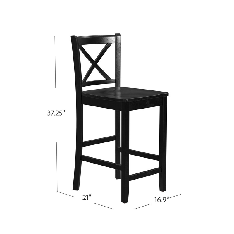 WOODEN COUNTER BAR STOOLS Black Mahogany Bar Stool