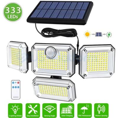 3000LM 333 LED Solar Lights Outdoor Waterproof Motion Sensor Security Wall Lamp
