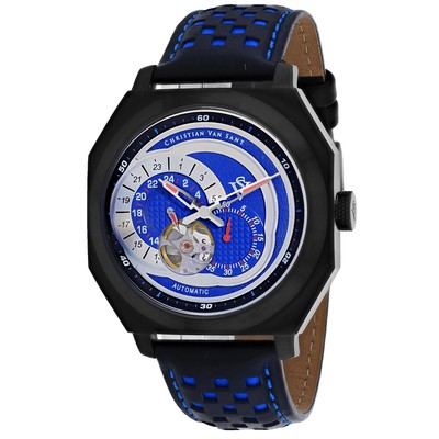 Pre-owned Christian Van Sant Men's Machina Blue Dial Watch - Cv0563