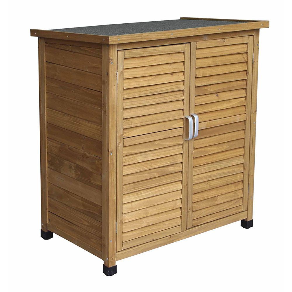 Airwave Wooden Double Door Box Outdoor Garden Storage ...