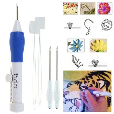Punch Needle Stitching Sewing Tools DIY Crafts Kit Poking Embroidery Pen Set