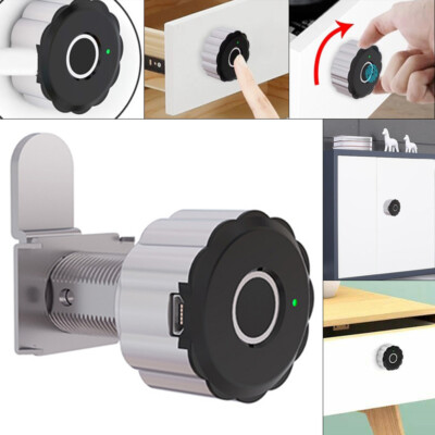 Smart Fingerprint Lock Cabinet Keyless Locks  Anti-theft for Drawer Home/Office