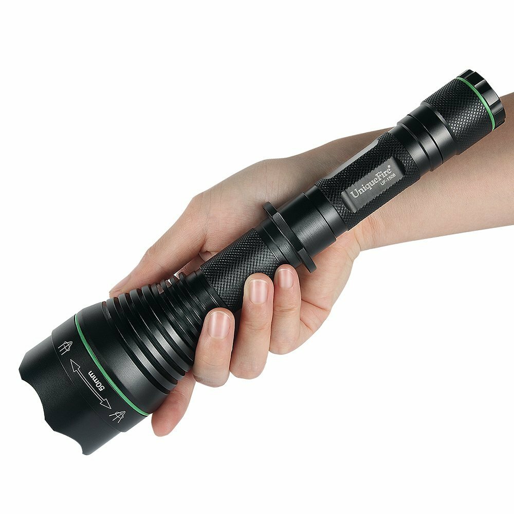 Uniquefire UF1508 50mm Zoomable Lens 850NM Infrared LED Hunting Flashlight Torch