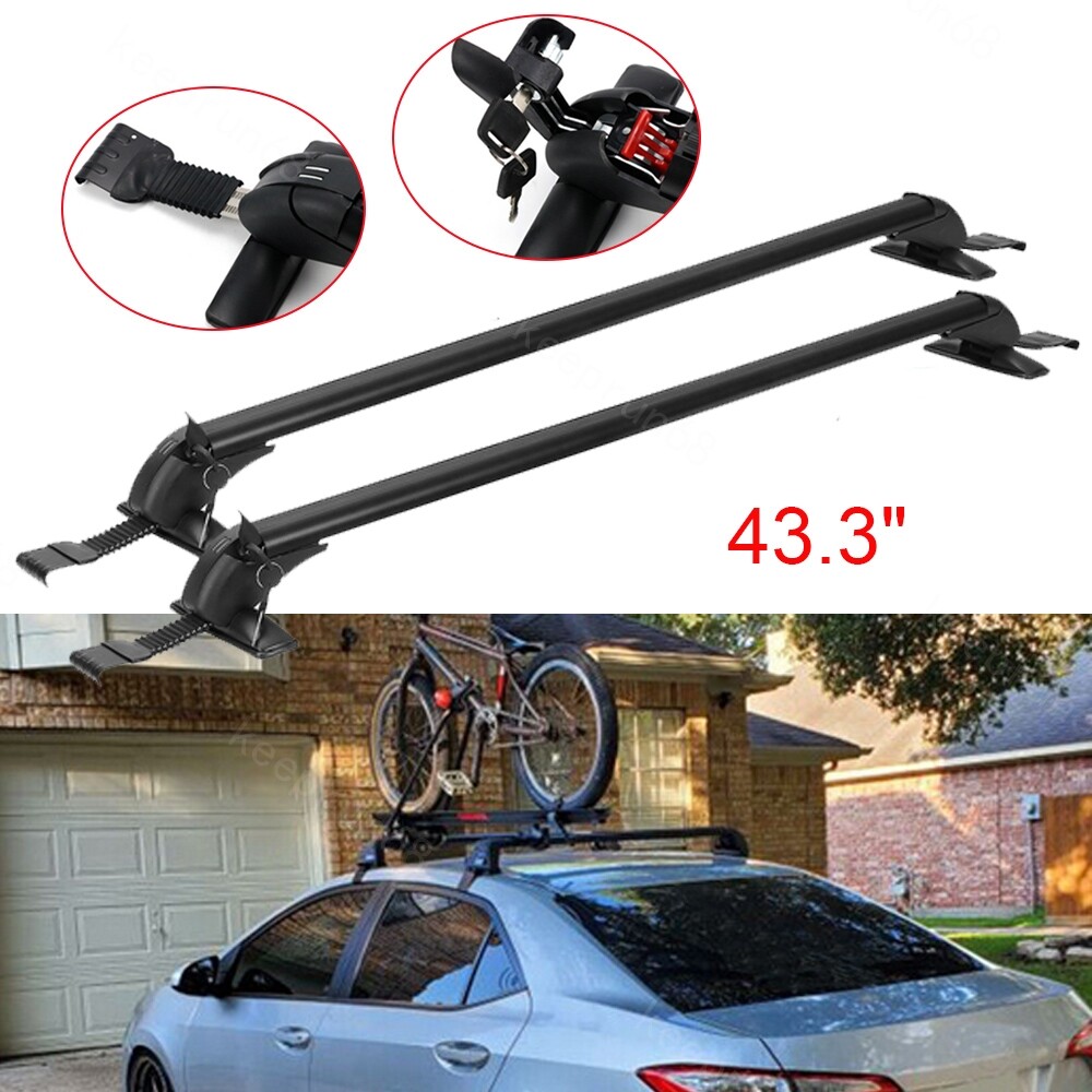 Cross Bars Luggage Carrier W/ Lock For Toyota Corolla 1968-2023