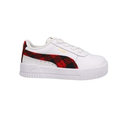 

Белые кроссовки Puma Carina Winter Plaid Infant Girls Повседневная обувь 384767-01, Белый, Puma Carina Winter Plaid Infant