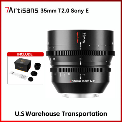 7artisans 35mm T2.0 Large Aperture Cine Lens Compatible for Sony E Mount 