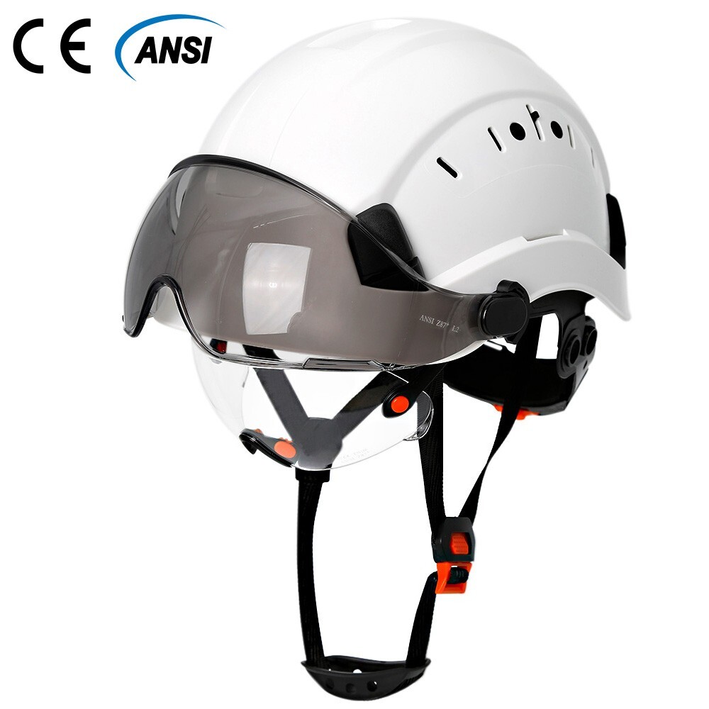 fcwilkes ansiphmさん専用 Construction Safety Helmet With Visor Built In Goggles Hard