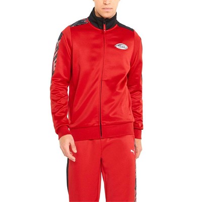 

Puma Sf Race T7 Full Zip Track Jacket Мужская красная повседневная спортивная верхняя одежда 5337220, Красный, Puma Sf Race T7 Full Zip Track Jacket