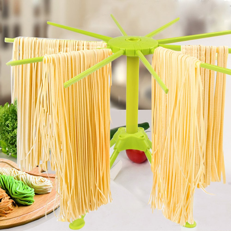 Kitchen Pasta Drying Rack Folding, iPstyle Spaghetti Noodle Stand with 10 Bar Ha
