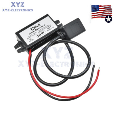 DC 12V to 5V 3A 15W Step down USB Converter Regulator Adapter For Car Charger US