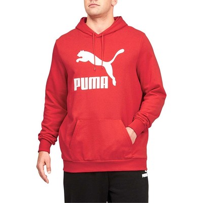 

Puma Classics Logo Pullover Hoodie Big Tall Мужская красная повседневная верхняя одежда 67084711, Красный