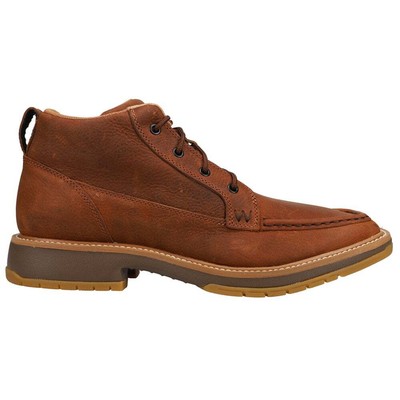 Wrangler Footwear 4  Square Moc Toe Мужские коричневые повседневные ботинки на шнуровке KMC0008-200