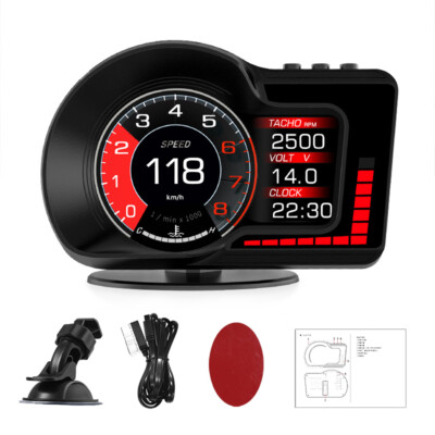 + Car  Gauge Head  Digital Display Speedometer  RPM  Q8K9