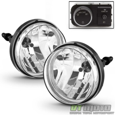 2007-2013 GMC Sierra Bumper Fog Lights Lamps w/ OE Switch Panel & Bulbs 07-13