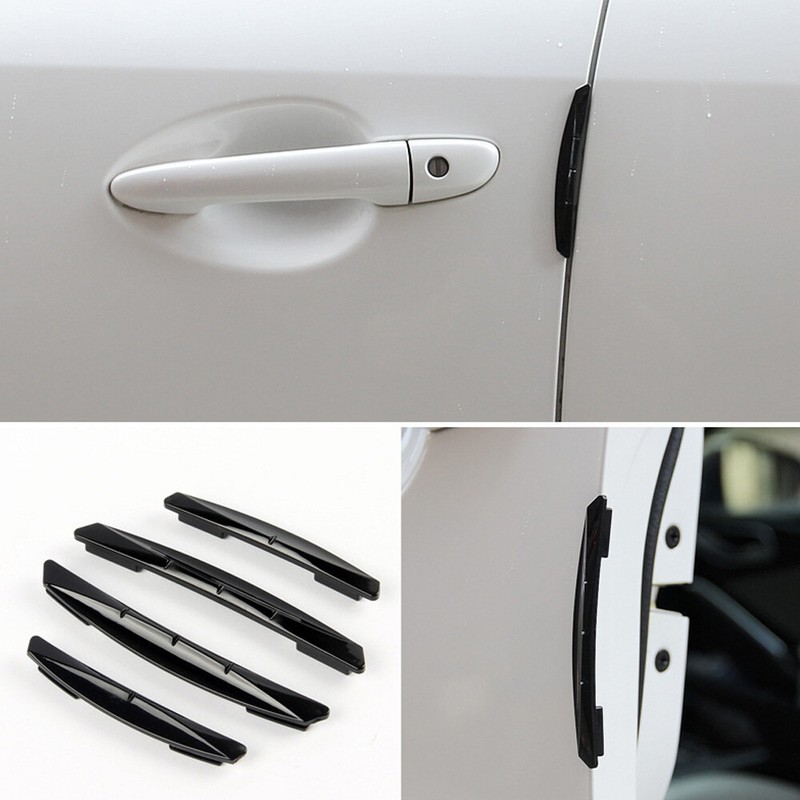 4 Black Car Door Edge Scratch Anti 