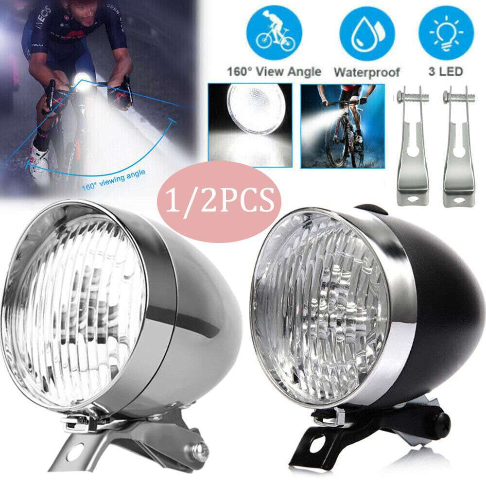 Bike Led Light Headlight Front Retro Head Lamp