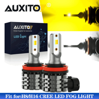 2X H11 H8 White Amber Yellow LED Fog Light CSP Bulb Dual Color Switchback L6
