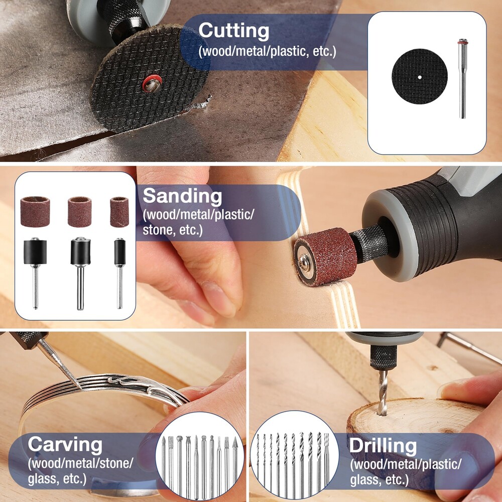 WORKPRO 476PCS All-Purpose Dremel Rotary Tool Accessories Kit with Storage Case