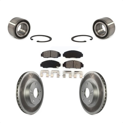 Front Wheel Bearing Coated Disc Brake Rotor Pad Kit For 2006-2010 Honda Civic GX
