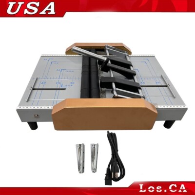 Automatic Booklet Maker,110V Electric Binding and Folding Machine Book Folder US